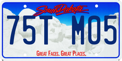 SD license plate 75TM05