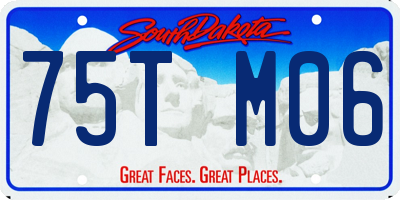 SD license plate 75TM06