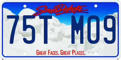 SD license plate 75TM09