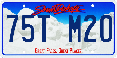 SD license plate 75TM20