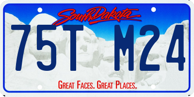 SD license plate 75TM24
