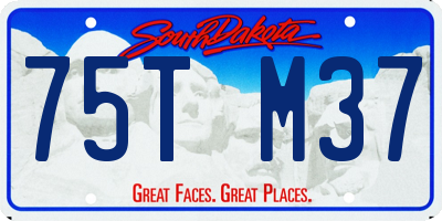 SD license plate 75TM37