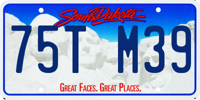 SD license plate 75TM39