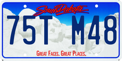 SD license plate 75TM48