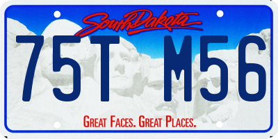 SD license plate 75TM56
