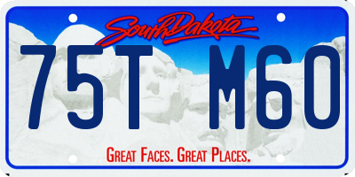 SD license plate 75TM60