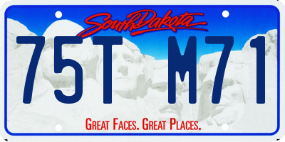 SD license plate 75TM71