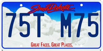 SD license plate 75TM75