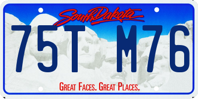 SD license plate 75TM76