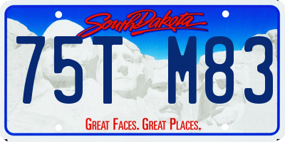 SD license plate 75TM83
