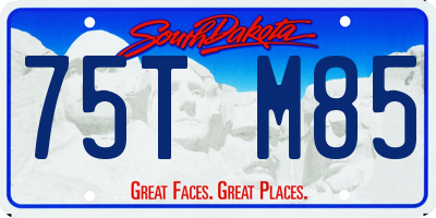 SD license plate 75TM85