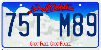 SD license plate 75TM89