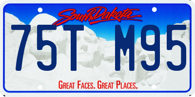 SD license plate 75TM95
