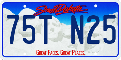 SD license plate 75TN25