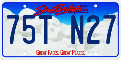 SD license plate 75TN27
