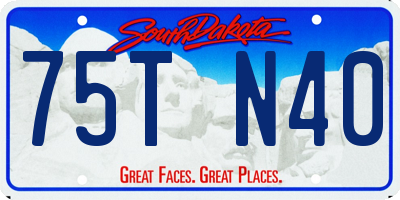 SD license plate 75TN40
