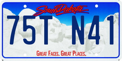 SD license plate 75TN41
