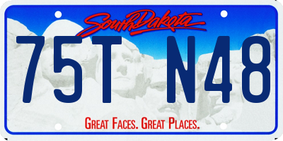 SD license plate 75TN48