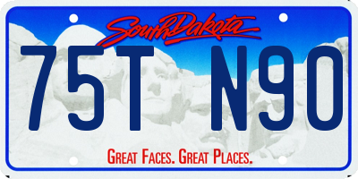 SD license plate 75TN90