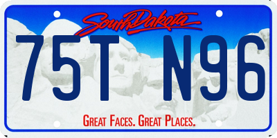 SD license plate 75TN96