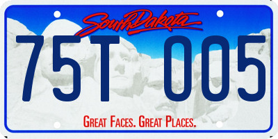 SD license plate 75TO05