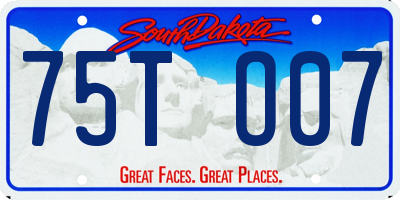 SD license plate 75TO07