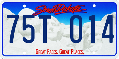 SD license plate 75TO14