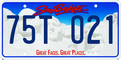 SD license plate 75TO21