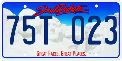 SD license plate 75TO23