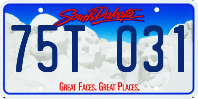 SD license plate 75TO31