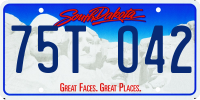 SD license plate 75TO42