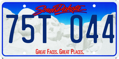 SD license plate 75TO44