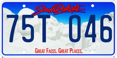 SD license plate 75TO46