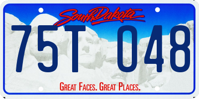 SD license plate 75TO48