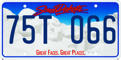 SD license plate 75TO66