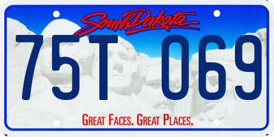 SD license plate 75TO69