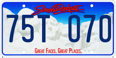 SD license plate 75TO70
