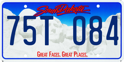 SD license plate 75TO84