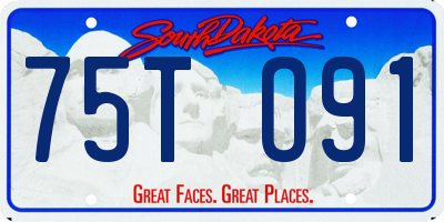 SD license plate 75TO91