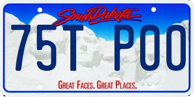 SD license plate 75TP00