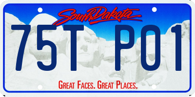 SD license plate 75TP01
