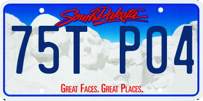 SD license plate 75TP04