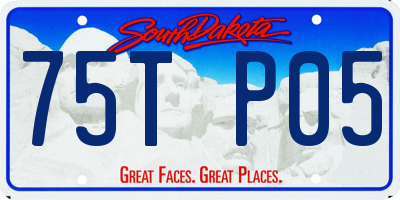 SD license plate 75TP05