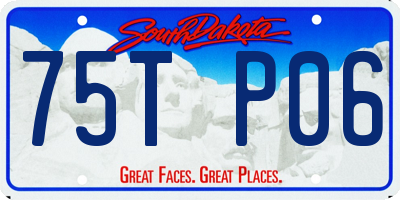 SD license plate 75TP06