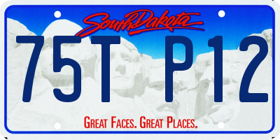 SD license plate 75TP12