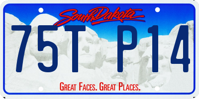 SD license plate 75TP14