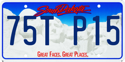 SD license plate 75TP15