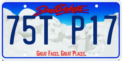 SD license plate 75TP17