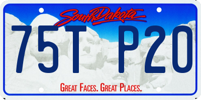 SD license plate 75TP20