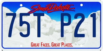 SD license plate 75TP21